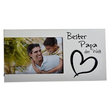 1x Bilderrahmen weiß neu Weihnachtsgeschenk Fotorahmen Valentinstag persönlich (Bester Papa) -
