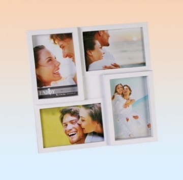 Bilderrahmen Fotorahmen Weiss für 4 Bilder 10 cm x 15 cm -