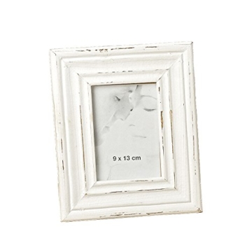 Bilderrahmen SOUTHHAMPTON weiß shabby chic aus Holz 9x13cm -