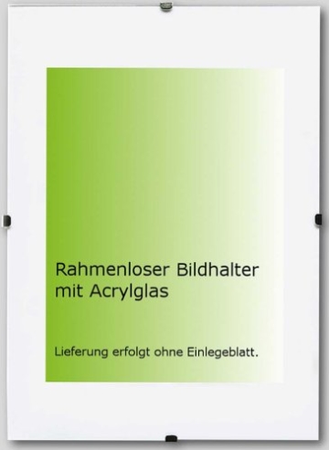 Boston Rahmenloser Bildträger 50×100 cm 100×50 cm mit Acrylglas -