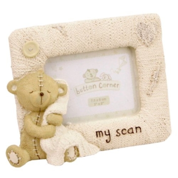 Button Corner Bilderrahmen für Baby Ultraschallbild -