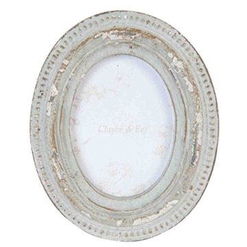 Clayre & Eef 2F0376 Bilderrahmen Fotorahmen oval natur ca. 6 x 7 cm -
