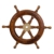 Dekoratives Steuerrad aus Holz mit Messingnabe. Von S bis L . Nautik Optik -