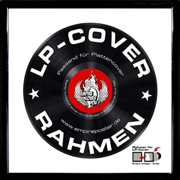 Empireposter – LP Plattencover Rahmen – Profil: 15mm Kunststoff schwarz – Größe (cm) -