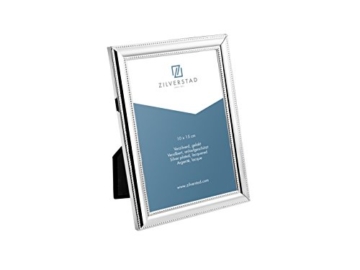 Fotorahmen Perlrand glänzend 10 x 15 cm versilbert anlaufgeschützt -