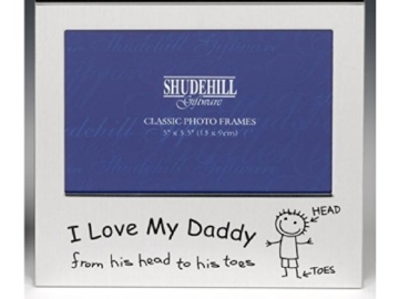 I Love My Daddy from his head to his toes Photo Frame (Satin silver colour) 5 x 3.5 -