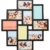 Ideal Gallery Bilderrahmen in Weiß Schwarz Braun für 10 Fotos 10×15 Foto Collage: Farbe: Schwarz -