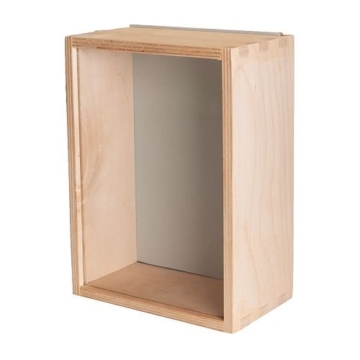 IKEA BAS Bilderrahmen mit Einschiebescheibe 13x18cm 7cm tief Setzkasten -