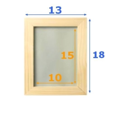 IKEA bemalbarer unbehandelter Holz-Bilderrahmen im 2-er Set Albrunna Bastelrahmen Holzrahmen in NATUR – bruchsichere Abdeckung – 13×18 (10×15) cm -