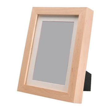 IKEA Glas-Bilderrahmen Ribba Passepartout-Rahmen 20x15cm für 13×18 cm Bilder – div. Farben (Birkenachbildung) -