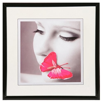 New Lifestyle Kunststoff Bilderrahmen quadratisch 20×20 30×30 40×40 50×50: Farbe: Schwarz | Format: 30×30 -