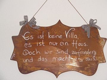 Rost Schild / Haus Spruchtafel -