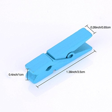 Shappy 20 Stück Papierrahmen Papier Fotorahmen Bilderrahmen mit 20 Stück Mini Holzklammern und 2 Stück Twines -